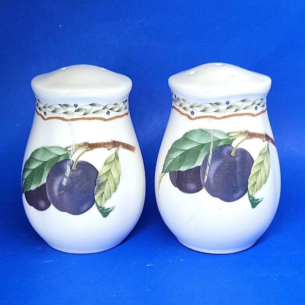 Noritake Gourmet Harvest 4" X 2 1/2" Salt & Pepper Shaker Excellent Condition